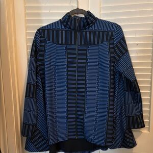 Marc Bouwer Blue and Black Geometric Jacket